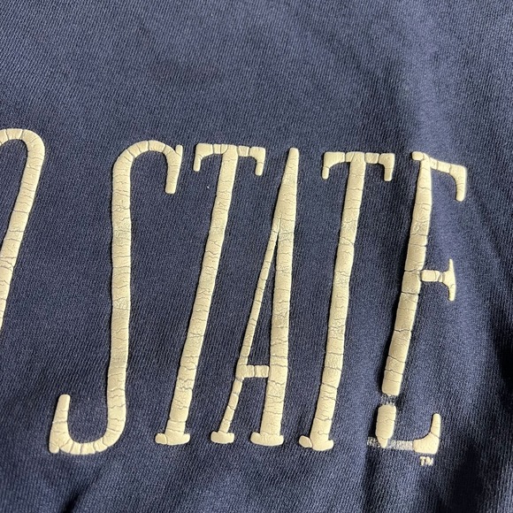 VTG Fresno State University Sweatshirt Mens XL California Distressed Made in USA - Picture 12 of 15